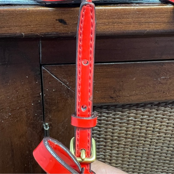 EUC Coach Poppy Flower Scarf Print Red Flight Crossbody - Picture 12 of 15